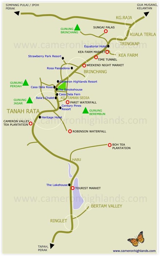cameron highlands map