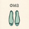 omg shoes print - square