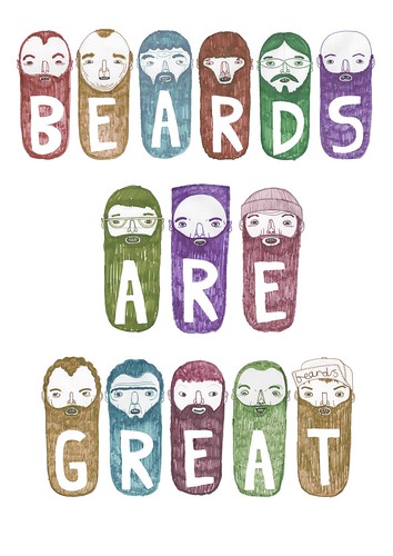 beards are great by george mitchell illustration.