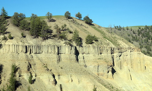 Columnar basalt near Tower Falls