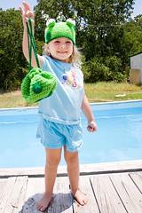 froggie hat and purse set