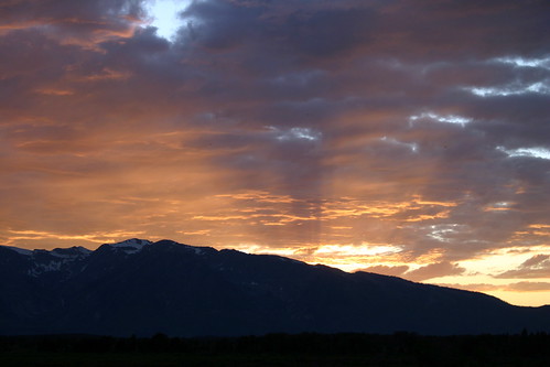 Sunset over the Grand Tetons