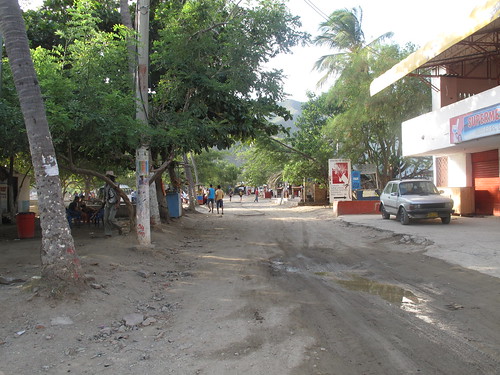 Main road in Taganga.