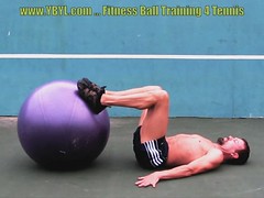 2-Leg-Bridge-Fitness-Ball-Training-Tennis by Austin Trainer