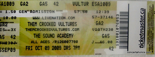 Them Crooked Vultures Concert Ticket