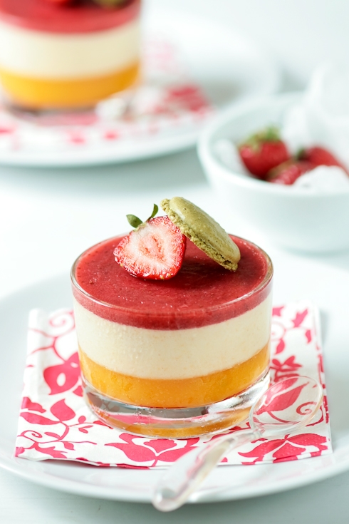 Peach Mousse - Strawberry Jelly