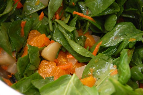 Baby Spinach Salad with Lychee Vinaigrette