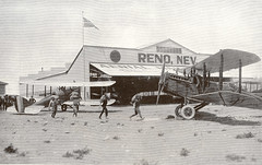Photograph of airmail plane at Reno, Nevada