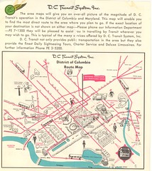 Downtown DC bus routes, DC Transit brochure, ca. 1960s