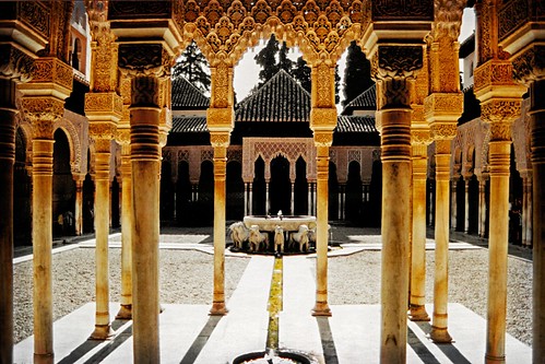 Spain - Granada - Alhambra - Court of the Lions 02