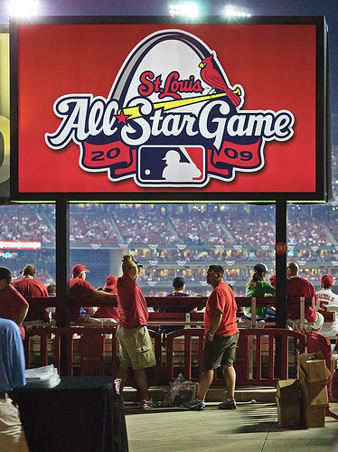 All Star Baseball Game, Busch Stadium, in Saint Louis, Missouri, USA - sign