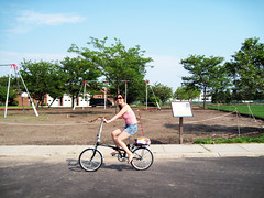 riding my bike @ governors island