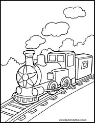 Train 2 coloring page