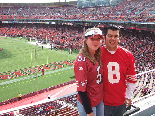 Carrie & Roger at 49ers vs. Raiders