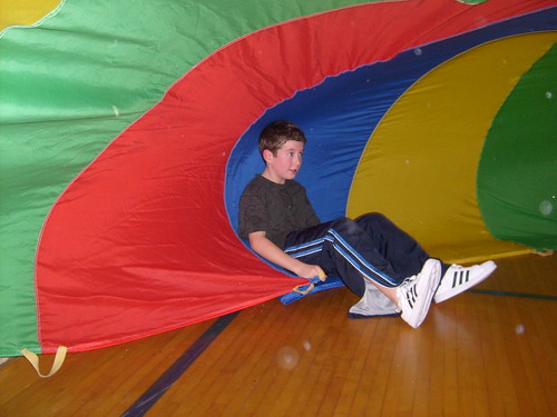 Nick under the parachute