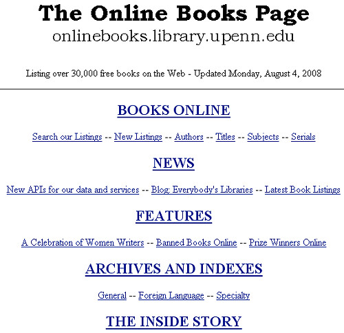 The Online Books Page