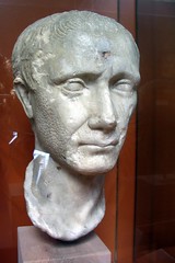 Marble head of Julius Caesar