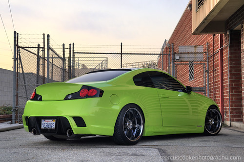 Infiniti G35 Coupe Lambo Green CandlestickPark Tags color green car 