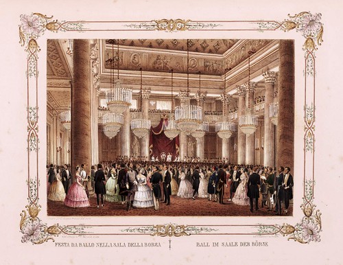 016- Baile en la sala de la Bolsa Trieste--- Ferdinando I e Maria Anna Carolina  nel litorale in settembre 1844