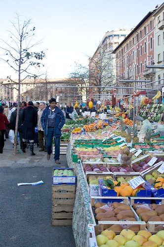Street market in Milan