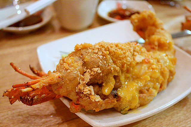 My portion of the Golden Sand Lobster with Bean Crust - worth S$20!