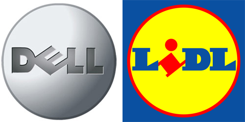 Logos de DELL y LIDL
