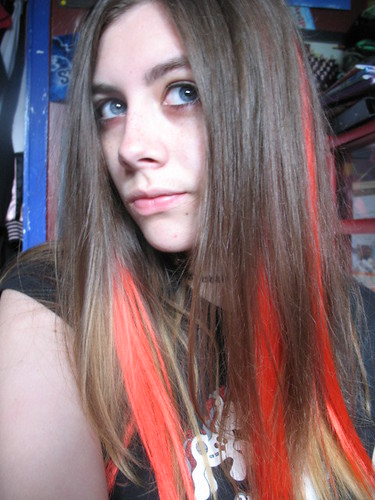 red and blonde highlights in black hair. Black Hair With Red Highlights
