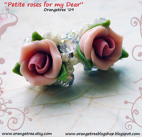 petite roses for my dear earrings