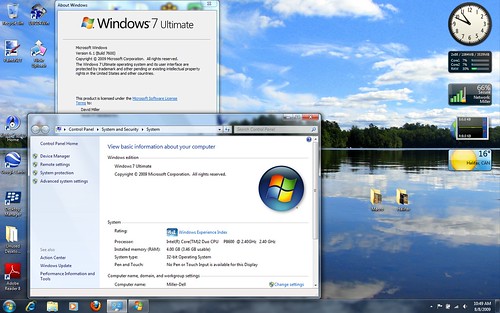 wallpaper laptop windows 7. Windows 7 Ultimate RTM
