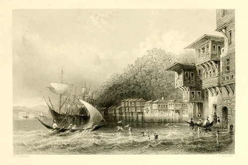 021-Yenikeuij en el Bosforo-Las bellezas del Bosforo 1838-W.H. Bartlett