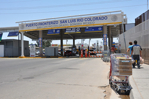 The end of Main Street in San Luis, Ariz., is a border crossing station that connects the city to San Luis Rio Colorado in Mexico.