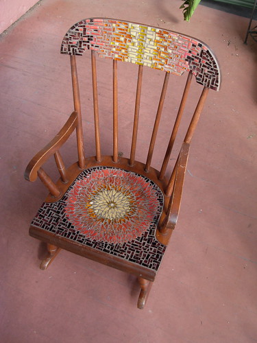 Sunflower Mandala Chair by Margaret Almon