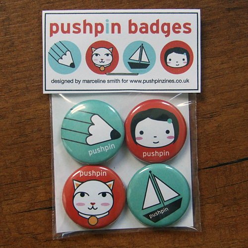 pushpin badge set