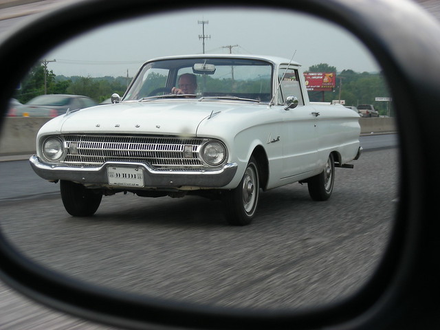 white ford truck vintage mirror 60s pickup falcon 1960s rearview 1961 compact ranchero pu 61