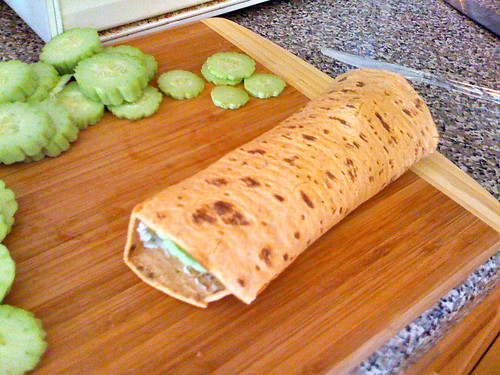 Flat Out and Laughing Cow Cucumber Wraps by LauraMoncur from Flickr