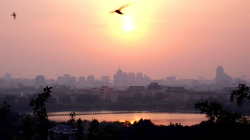 sunset from jingshan park, beijing