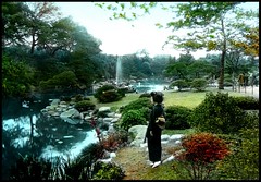 GEISHA IN THE GARDENS OF HIBIYA PARK -- Near The Imperial Hotel in Old TOKYO, JAPAN by Okinawa Soba