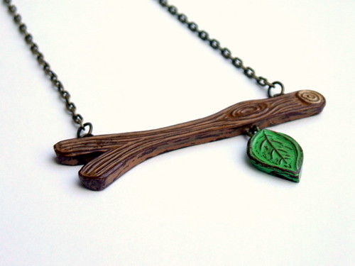 Out on  a Limb Series - First Leaf of Spring Necklace