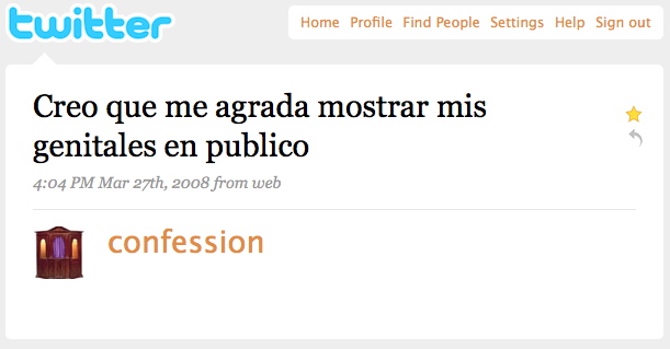 confessions - twitter