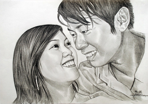 Couple portraits in pencil 300809