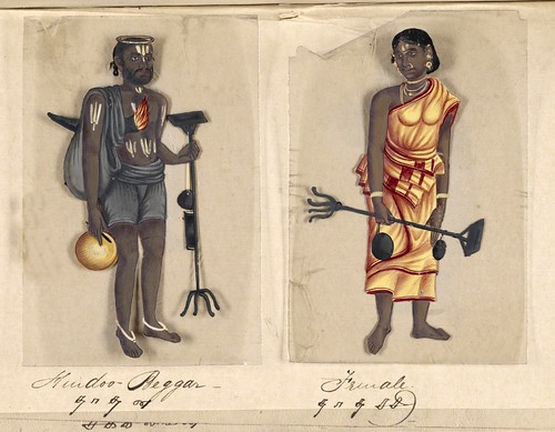 024-Mendigo hindú y su mujer-Seventy two specimens of castes in India 1837