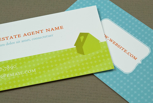 real estate agent business card. Graphic Real Estate Business