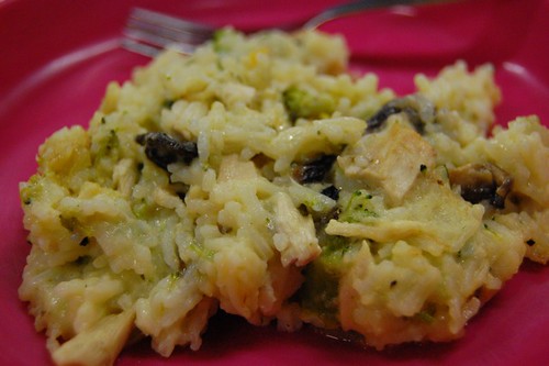 cheesy, broccoli rice bake