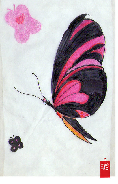 Black and pink butterfly tattoo flash. visit www.yoso.eu for tattoo news
