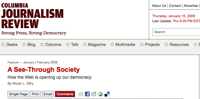 Columbia Journalism Review: A See-Through Society