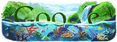 Happy earth Day Google logos
