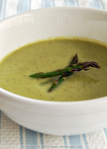 Roasted Asparagus Soup From The Vegan Table