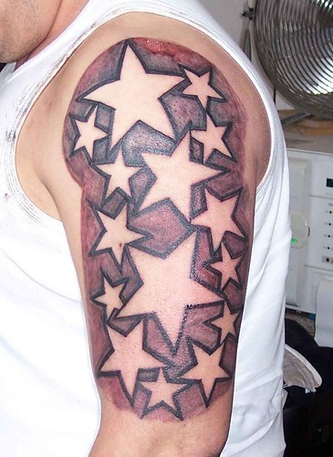 Stars with shaded background Photo by Classic Ink Tattoo Studio