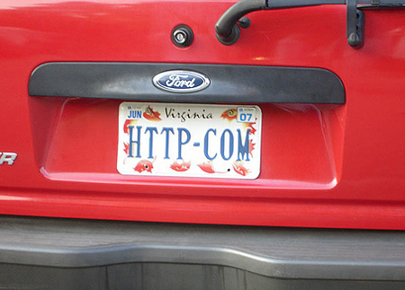 HTTP-com car license plate