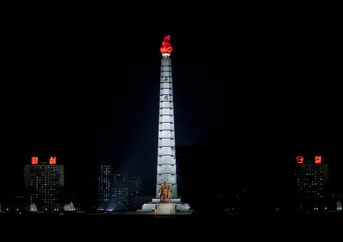 north korea at night. Pyongyang North korea